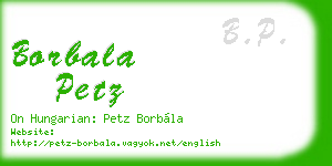 borbala petz business card